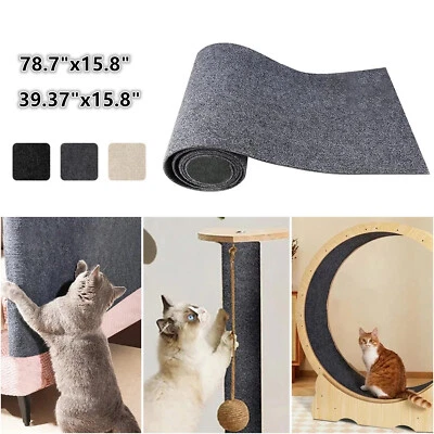 Cat Scratching Mat Trimmable Self-Adhesive Cat Scratcher Carpet Cat Scratch Pads - Image 1 of 4
