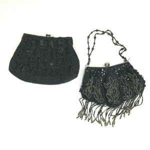 Lote de 2 carteras clutch Carlo Fellini Coldwater Creek lentejuelas cuentas - Imagen 1 de 12