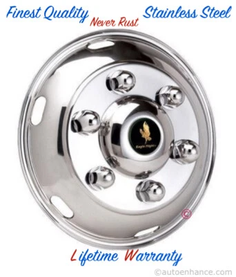 19.5 Isuzu Npr 6 Lug 6 Hole Stainless Wheel Simulator Rim Liner Hubcap 1 Cover © - Imagem 1 de 4