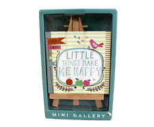 Mini Gallery "Little Things Make Me Happy" Art Work with Mini Easel