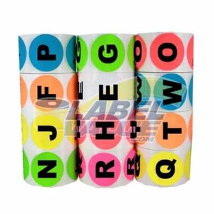 Lettered Labels A to Z | 1.5" Circles - Picture 1 of 4