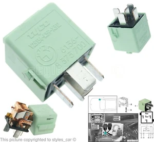 Genuine BMW & MINI 1996-2019 Multi-Use White-Green Relay 61368373700 Tyco 5-Pin - Picture 1 of 9
