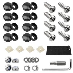 License Plate Screws Kits, Stainless Steel anti Theft Mounting Hardware for Car - Picture 1 of 12