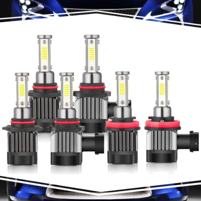 For Dodge Ram 1500 2009 3 Pairs 6000K 9005+9006+H11 Headlight Fog Light Bulb - Image 1 of 4