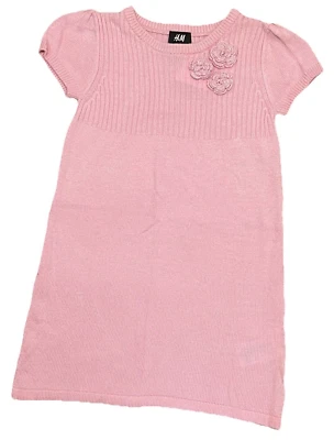 Vestido Suéter Tejido Rosa Mezcla Angora H&M Niñas - Talla 2-4Y - Nuevo con Etiquetas 🌸🎀 Foto 1 de 4
