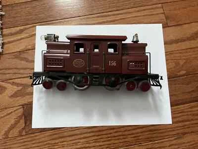 LIONEL Prewar - O Gauge: 156 engine dark red.  Restored runs good - Image 1 of 4
