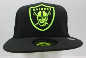 New Era 59FIFTY Las Vegas Raiders Summer Prop Fitted Hat Black/Neon 7 1/4 - Picture 1 of 8