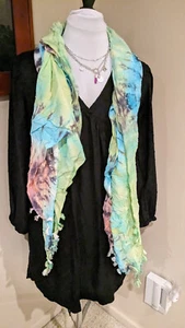 Brightly Twisted Scarf shawl Tie Dye - Picture 1 of 2
