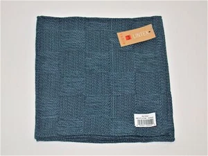 (6) Lintex 100% Cotton Napkins ~ Federal Blue Blocks ~ 18" x 18" **NEW** - Picture 1 of 2