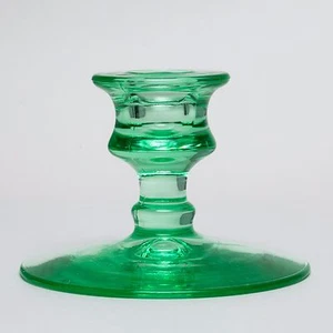 Cambridge Glass Co grüner Kerzenständer mit einem Licht 628-2 - Bild 1 von 3