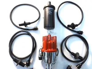 VW bug ignition kit CHROME Bosch coil 009 style distributor 8 mm silicone wires - Picture 1 of 7