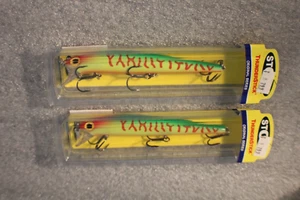 2 STORM RAPALA THUNDERSTICK ORIGINAL SERIES AJ214 RED HOT TIGER NEW IN BOXES - Picture 1 of 1