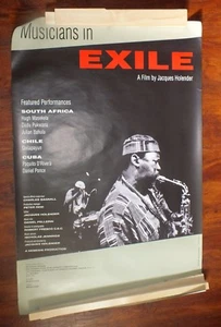 Musicians in Exile 1990 POSTER Holender Hugh Masekela Cuba Chile South Africa  - Bild 1 von 5