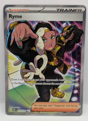 Ryme 221/197 Sv03: Obsidian Flames Holo NM Pokemon - Image 1 of 2