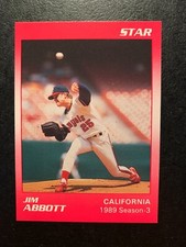 Jim Abbott 1990 STAR COMPANY CARD OAKLAND A's  Card# 5 of 11 CALIFORNIA ANGELS