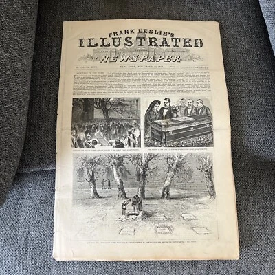 November 23, 1878 Body Snatchers Article Frank Leslie's Illustrated Newspaper - Image 1 of 4