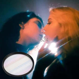 Rainbow Blue Streak Filter Flare Camera Lens FX Rotating for Canon Night 77/82mm - Picture 1 of 14