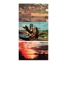 Lot of 3 Alaska Vintage PCs- Gold Dredger, Sunset and Drying Salmon - Picture 1 of 2