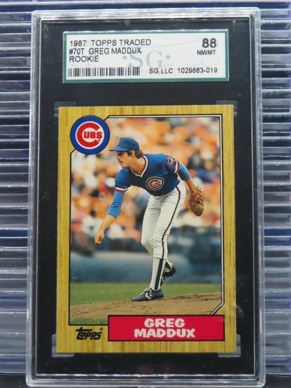 1987 Topps Traded Greg Maddux Rookie Card RC #70T SGC 8 88 Cubs