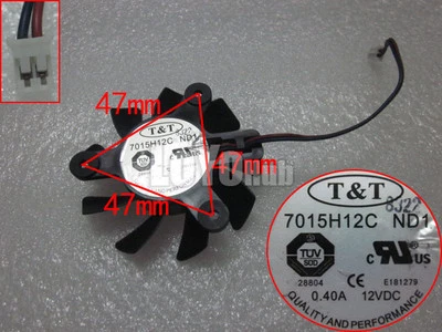 T&T graphics card fan 7015H12C ND1 12V 0.4A 65x65x10mm 2-Pin 65mm - Image 1 of 4