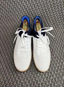 NEW Bruno Mark White Mesh Lace Up Sneakers Shoes Men Size 10 - Picture 1 of 13