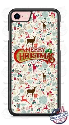 Capa telefone férias renas feliz Natal para iPhone i12 Samsung A10e Google 3 - Imagem 1 de 4