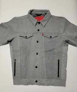 Nueva con etiquetas Chaqueta de Camionero Levi's Mediana Premium Levi's Diseñada Jeans Tejida Gris Tejida - Imagen 1 de 12