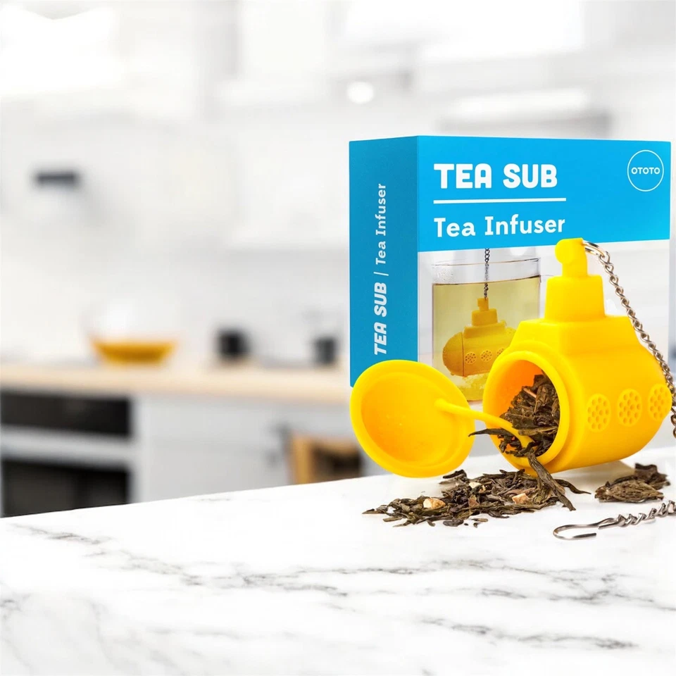 OTOTO Tea Sub Tea Infuser, Yellow Submarine - 1 Count, New Foto 1 de 1