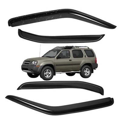 Para Nissan Xterra 2005-2015 Ventana Lateral Ventilación Visera Sol Lluvia Deflector Protector EE. UU. Ş Foto 1 de 4