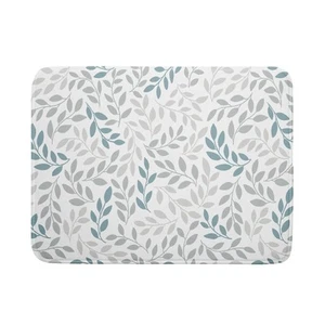 Dish Drying Mats for Kitchen Counter 16x18inch,Grey and Blue Leaves branches ... - Picture 1 of 7