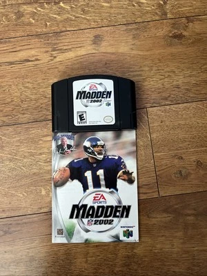 Madden NFL 2002 (Nintendo 64, N64, 2001) Cart W/Manual TESTED & Authentic - Image 1 of 2