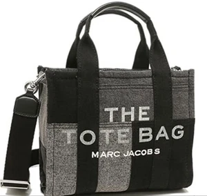 Marc Jacobs Tote Bag The Denim Black Shoulder S Size - Picture 1 of 13