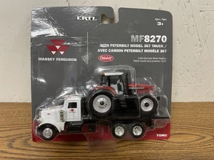 1/64 Massey Ferguson MF8270 Tractor W/FWA & Peterbilt 367, ERTL 16288 - Picture 1 of 1