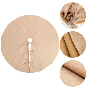 Burlap Tree Skirt Rustic Fall Decor Decoration Ornaments Traditional - Picture 1 of 12
