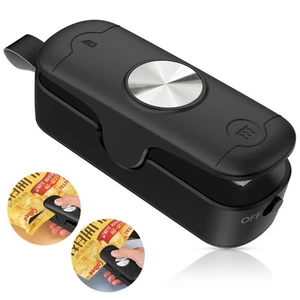 Bag Sealer, 2 in 1 Mini Bag Sealer Heat Seal and Cutter, Portable Chip Bag Se... - Picture 1 of 7