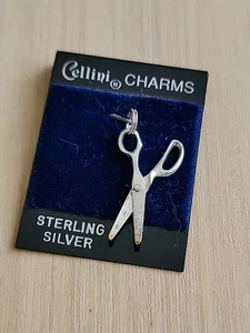 Vintage Sterlimg Silver Scissors Charm New Original Package Working Scissors - Picture 1 of 4