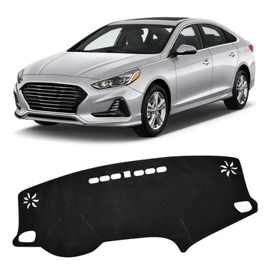 Alfombrilla de tablero negra antideslizante para Hyundai Sonata 2015-2018 Foto 1 de 4