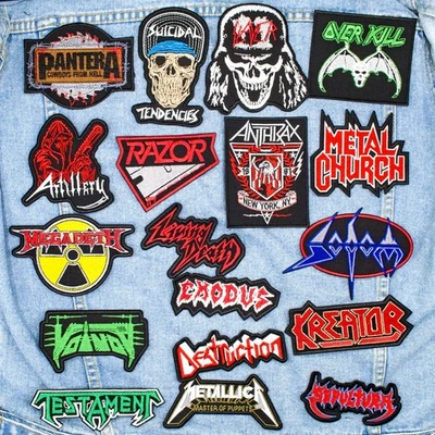 Thrash Metal embroidered patches collection. 18 patches for $43.99 - Image 1 of 4