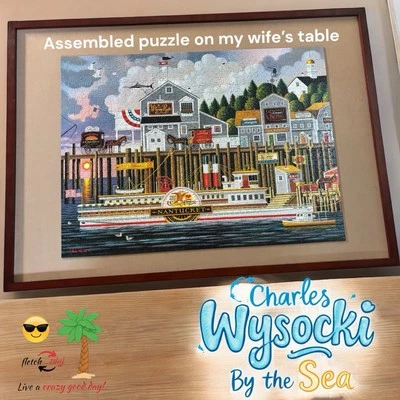 Puzzle completo Charles Wysocki "By the Sea" 1000 piezas con póster L👀K Foto 1 de 4