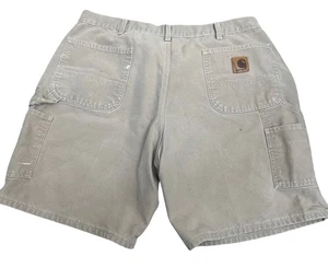 Vintage Carhartt B25 Herren Khaki Canvas Duck Carpenter Utility Shorts Gr. 38 - Bild 1 von 7