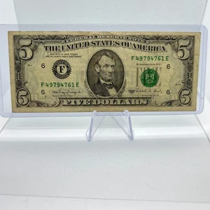 Old Design $5 Dollar Bill Series 1988A (49794761) Old US Paper Currency - Picture 1 of 2