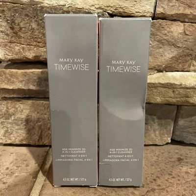 (2) Limpiador Mary Kay TimeWise Age Minimize 3D 4 en 1 - 4,5 OZ Foto 1 de 4