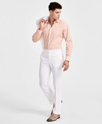 Pantalones de vestir Bar Iii para hombre ajustados 30/32 blancos elásticos lisos Foto 1 de 2