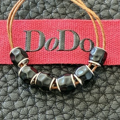 Dodo Pomellato 6 Granelli Neri Argento Fuori Produzione Originali Unisex - Immagine 1 di 3