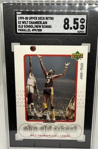 Wilt Chamberlain 1999 UD Retro Old School #499/500 SGC 8.5 Near Mint Lakers - Picture 1 of 9