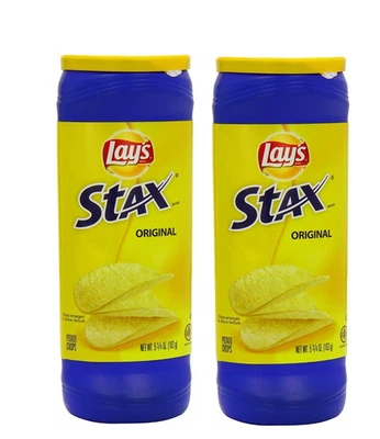 Patatas fritas Lay’s Stax, originales, sin gluten, paquete de 2 latas de 5,75 OZ Foto 1 de 2