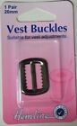 Hemline Vest Buckles, 1 Pair, 20mm, Suitable For Vest Adjustments