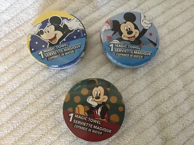 Disney Mickey Mouse Toalla Mágica Toalla LOTE de 3 NUEVO Foto 1 de 4