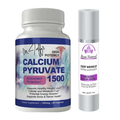 Pyruvate钙减肥补充剂和抗衰老面霜面部保湿霜 — 第 1/4 张图片