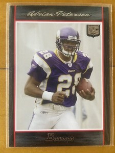 ADRIAN PETERSON 2007 Bowman Football Rookie Card RC #126 NRMT